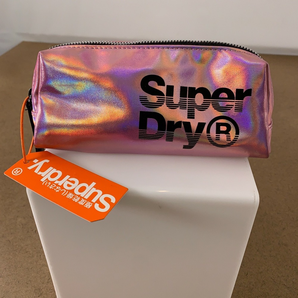 Superdry Pink Pencil Case NWT